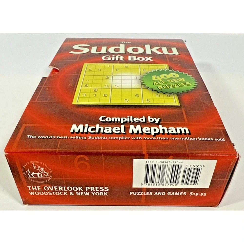 Michael Mepham The Sudoku Gift Box Set 4 Books 400 Puzzles Red Multi Logic Games